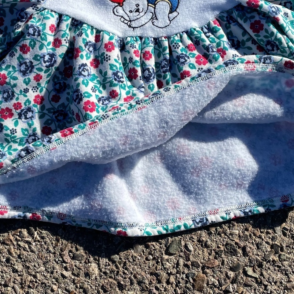 Carters Teddy Bear Floral Vtg Crewneck Sweatshirt Youth Size (4T) - Picture 6 of 6